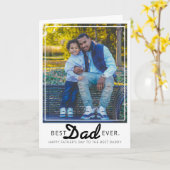 Moderne Beste Papa Ooit Daddy Foto Vaderdag Kaart (Gele Bloem)
