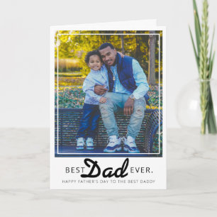 Moderne Beste Papa Ooit Daddy Foto Vaderdag Kaart