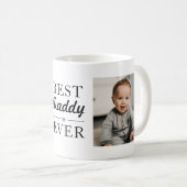 Moderne beste papa ooit foto koffiemok (Voorkant rechts)