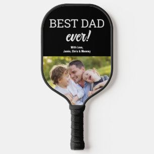 Moderne Beste Papa OOIT Foto Vaderdag Custom Pickleball Paddle