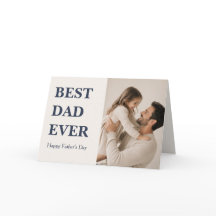 Moderne 'Beste Papa Ooit' Fotokaart