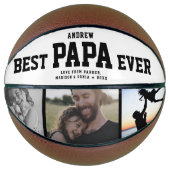 Moderne BESTE PAPA OOIT Koel Unieke fotocollage Basketbal (Voorkant)