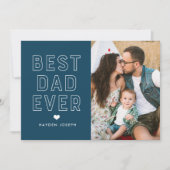 Moderne beste papa ooit | Vaderdag-fotokaart Kaart (Voorkant)