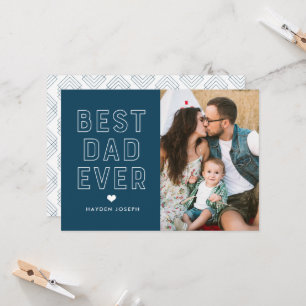 Moderne beste papa ooit   Vaderdag-fotokaart Kaart