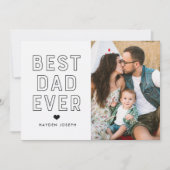 Moderne beste papa ooit | Vaderdag-fotokaart Kaart (Voorkant)