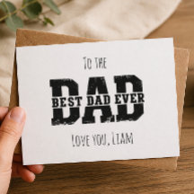 Moderne Beste Papa Ooit Vaderdag Postkaart