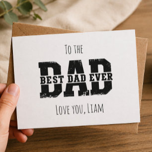 Moderne Beste Papa Ooit Vaderdag Postkaart Feestdagenkaart