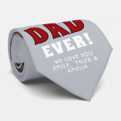 Moderne Beste Papa Rode Hart 2 Foto Vaders Dag Stropdas (Opgerold)