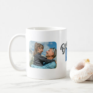 Moderne Beste Papa Twee Foto Koffiemok