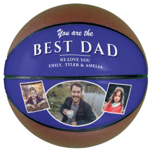 Moderne Beste Papa Vader 3 Foto Collage Basketbal