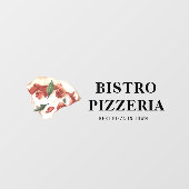 Moderne beste pizza in de stad Professional Raamsticker (Vel)