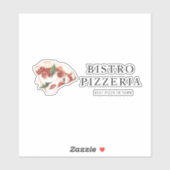 Moderne beste pizza in de stad Professional Sticker (Vel)