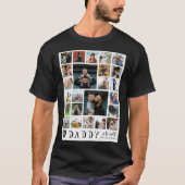 Moderne beste vader in de wereld fotocollage t-shirt (Voorkant)