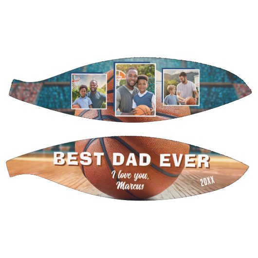 Moderne beste vader ooit 3 foto collage vader basketbal (Panelen)