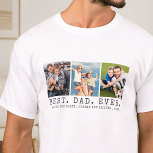 Moderne BESTE VADER Ooit 3 Foto's Gepersonaliseerd T-shirt