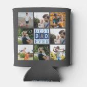 Moderne beste vader ooit fotocollage blikjeskoeler (Achterkant)