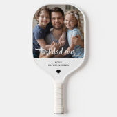 Moderne beste vader ooit foto's afspelen pickleball paddle (Voorkant)