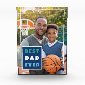 Moderne beste vader ooit Vaderdag Fotoblokken (Voorkant)