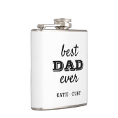 Moderne beste vader ooit vier foto heupfles (Rechts)