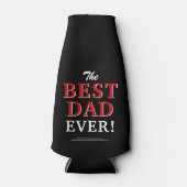 Moderne beste vader ooit zwarte priester fles flesjeskoeler (Voorkant)