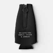 Moderne beste vader ooit zwarte priester fles flesjeskoeler (Achterkant)