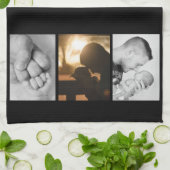 Moderne beste vader op dag van vader 3 Foto Theedoek (Gevouwen)