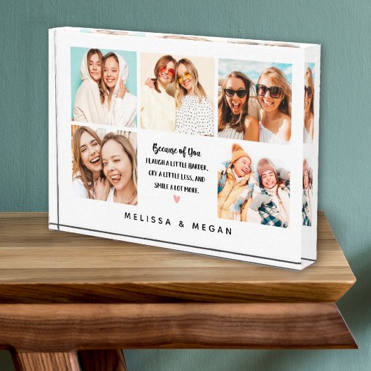 Moderne beste vrienden 5 fotocollage blok