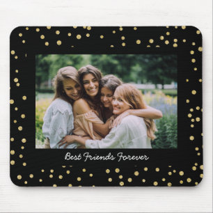Moderne beste vrienden BFF Besties Foto zwart Gold Muismat