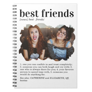 Moderne, beste vrienden dictionary Definition foto Notitieboek