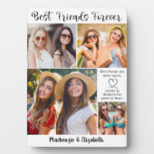 Moderne beste vrienden foto Collage BFF Quote Fotoplaat (voorkant)