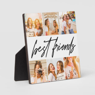 Moderne Beste Vrienden Foto Collage Plaque Fotoplaat