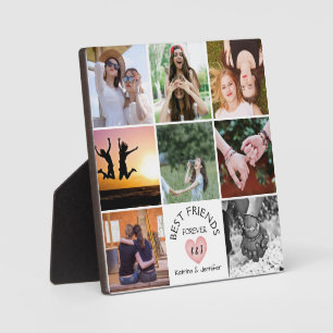Moderne beste vrienden voor altijd 8-foto collage fotoplaat