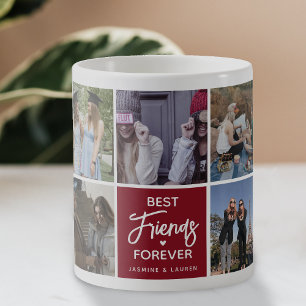 Moderne Beste Vrienden Voor Altijd Fotocollage Koffiemok