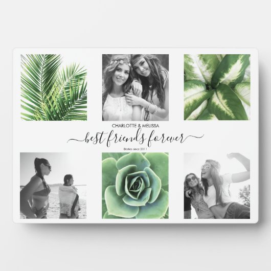 Moderne beste vrienden voor eeuwig collage pl fotoplaat (voorkant)