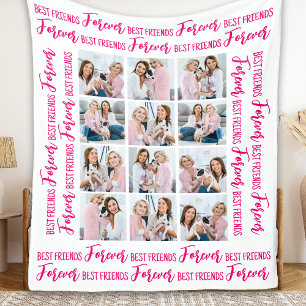 Moderne BESTE VRIENDEN VORIGE 12 Foto Fleece Deken