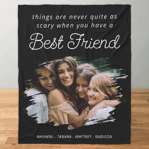 Moderne beste vriendenknoppen voor BFF-foto's Fleece Deken