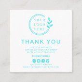 Moderne bestelling Hartelijk dank voor aangepaste Vierkante Visitekaartje (Voorkant)