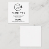 Moderne bestelling Hartelijk dank voor aangepaste Vierkante Visitekaartje (Voorkant / Achterkant)