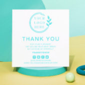 Moderne bestelling Hartelijk dank voor aangepaste Vierkante Visitekaartje