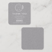 Moderne bestelling Hartelijk dank voor aangepaste Vierkante Visitekaartje (Voorkant / Achterkant)