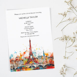 Moderne bestemming bruiloft Paris Eiffeltoren Kaart