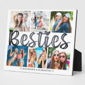 Moderne BESTIES 6 Foto Collage Aangepaste tekst 8x Fotoplaat (Zijkant)