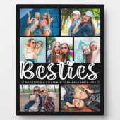Moderne BESTIES 7 Foto Collage Black - Aangepast Fotoplaat (Voorkant)