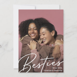 Moderne Besties Foto Gift Bedankkaart