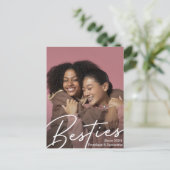 Moderne Besties Foto Gift Briefkaart (Staand voorkant)