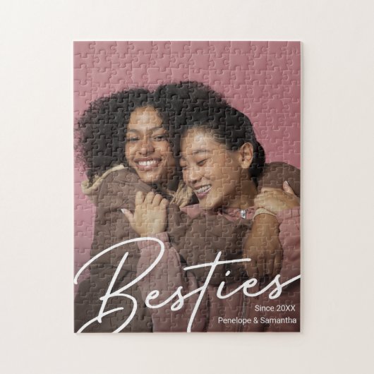 Moderne Besties Foto Gift Legpuzzel (Verticaal)