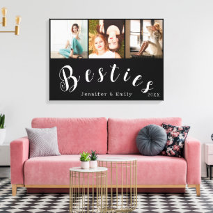Moderne Besties Fotocollage – Aangepaste Canvas Pr Afdruk
