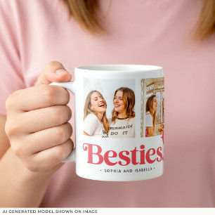 Moderne Besties Namen Fotocollage Beste Vrienden Koffiemok