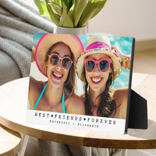 Moderne Besties Vriendschap Hartfoto Fotoplaat