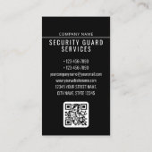 Moderne beveiliger minimalistische foto QR-code Visitekaartje (Achterkant)
